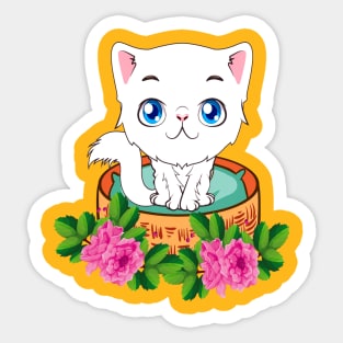 Cute Cat Animal Chubby Sticker